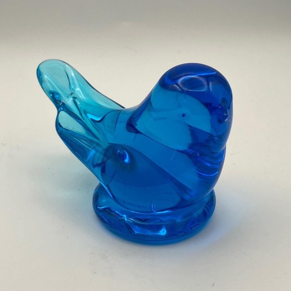 Other - Vintage 1994 Art Glass Blue Bird of Happiness / Leo Ward Blue Color Figurine No3